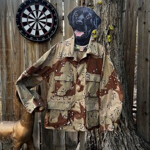 Vintage 1990s Desert Camouflage Pattern Jacket